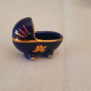 Limoges Miniature Baby Cradle
